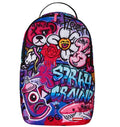Sprayground Graffiti Print DLXR Backpack B7642 by I-Max Fashions