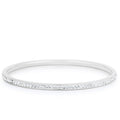 Simple Plated Finish Crystal Bangle by Avera Group