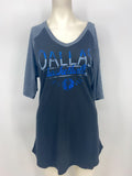 NBA Dallas Mavericks Womens On The Mark 1/2 Sleeve V-Neck Tee, Size XXL by Vanessa Jane
