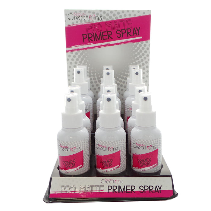 BEAUTY CREATIONS Pro Matte Primer Spray Display Set, 12 Pieces by Avera Group