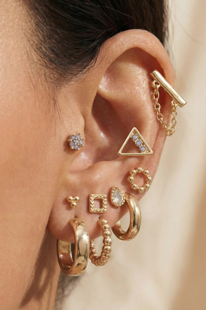 Ten Pair Mini Assorted Earrings Set by Boutique 23