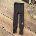 Fleece-Lined Ribbed Footed Leggings – Thermal Winter Toddler & Baby Pants by ozznekshoes