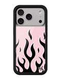 Flames | Pink & Black iPhone Case by Wildflower Cases