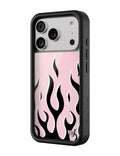 Flames | Pink & Black iPhone Case by Wildflower Cases