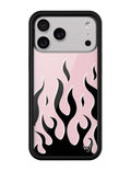 Flames | Pink & Black iPhone Case by Wildflower Cases