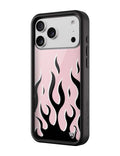 Flames | Pink & Black iPhone Case by Wildflower Cases