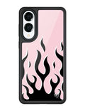 Flames | Pink & Black Samsung Galaxy Case by Wildflower Cases