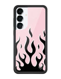 Flames | Pink & Black Samsung Galaxy Case by Wildflower Cases