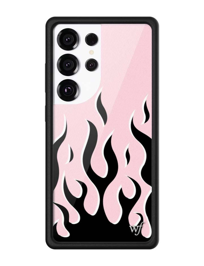 Flames | Pink & Black Samsung Galaxy Case by Wildflower Cases