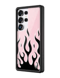 Flames | Pink & Black Samsung Galaxy Case by Wildflower Cases