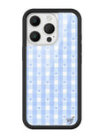 Gingham Hearts | Blue iPhone Case by Wildflower Cases