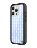 Gingham Hearts | Blue iPhone Case by Wildflower Cases