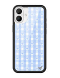 Gingham Hearts | Blue iPhone Case by Wildflower Cases