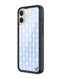 Gingham Hearts | Blue iPhone Case by Wildflower Cases