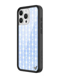 Gingham Hearts | Blue iPhone Case by Wildflower Cases