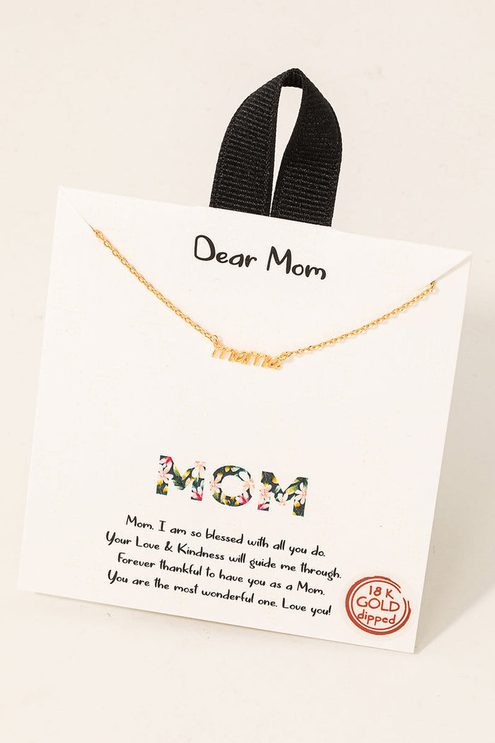 Dainty Mama Pendant Necklace by Boutique 23
