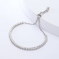 White Sapphire Tennis Bracelet by Fine Color Jewels
