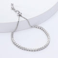 White Sapphire Tennis Bracelet by Fine Color Jewels