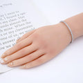 White Sapphire Tennis Bracelet by Fine Color Jewels