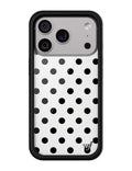 Polka Dot | White and Black iPhone Case by Wildflower Cases