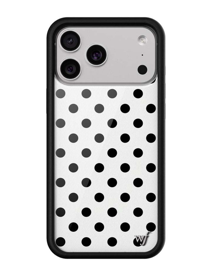 Polka Dot | White and Black iPhone Case by Wildflower Cases