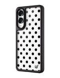 Polka Dot | White and Black Samsung Galaxy Case by Wildflower Cases