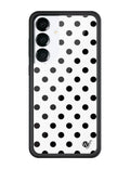 Polka Dot | White and Black Samsung Galaxy Case by Wildflower Cases