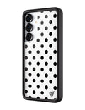 Polka Dot | White and Black Samsung Galaxy Case by Wildflower Cases