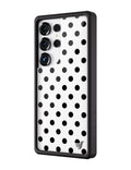 Polka Dot | White and Black Samsung Galaxy Case by Wildflower Cases