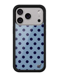 Polka Dot | Blue and Navy Blue iPhone Case by Wildflower Cases