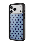 Polka Dot | Blue and Navy Blue iPhone Case by Wildflower Cases