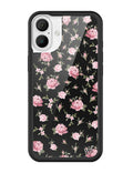 Black and Pink Floral iPhone Case by Wildflower Cases