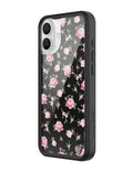 Black and Pink Floral iPhone Case by Wildflower Cases