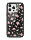 Black and Pink Floral iPhone Case by Wildflower Cases