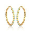 Turquoise Hoop Earrings by Christina Greene