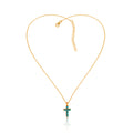 Dainty Turquoise Cross Necklace by Christina Greene