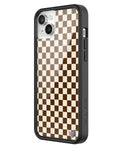 Checkers | Brown iPhone Case by Wildflower Cases