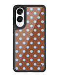 Polka Dot | Brown and Blue Samsung Galaxy Case by Wildflower Cases