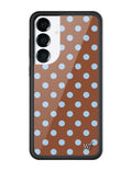Polka Dot | Brown and Blue Samsung Galaxy Case by Wildflower Cases