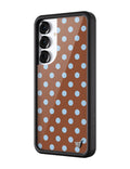 Polka Dot | Brown and Blue Samsung Galaxy Case by Wildflower Cases