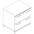 Bush Enterprise Collection Lateral File, 2 Legal/Letter/A4/A5-Size File Drawers, Mocha Cherry, 30" x 23.13" x 29.75"