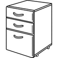 Bush Series C Mobile Pedestal File, Left/Right, 3-Drawers: Box/Box/File, Legal/Letter/A4/A5, Cherry/Gray, 15.75" x 20.25" x 27.88"
