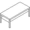 HON Laminate Occasional Table, Rectangular, 42w x 20d x 16h, Black