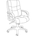 HON HVL131 Executive High-Back Chair, Supports Up to 250 lb, 18.5" to 22" Seat Height, Black