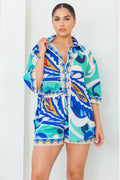 Joanna Short Set - Blue by Fasheabe