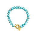 Eternal Turquoise Beaded Knotted Bracelet by Christina Greene