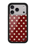 Polka Dot | Burgundy and Cream iPhone Case by Wildflower Cases