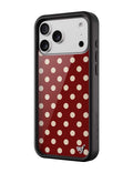 Polka Dot | Burgundy and Cream iPhone Case by Wildflower Cases