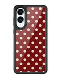 Polka Dot | Burgundy and Cream Samsung Galaxy Case by Wildflower Cases