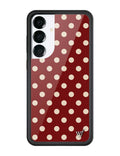 Polka Dot | Burgundy and Cream Samsung Galaxy Case by Wildflower Cases